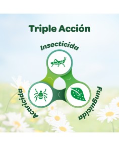 Insecticida + Fungicida + Acaricida. Triple acción 750 ml.